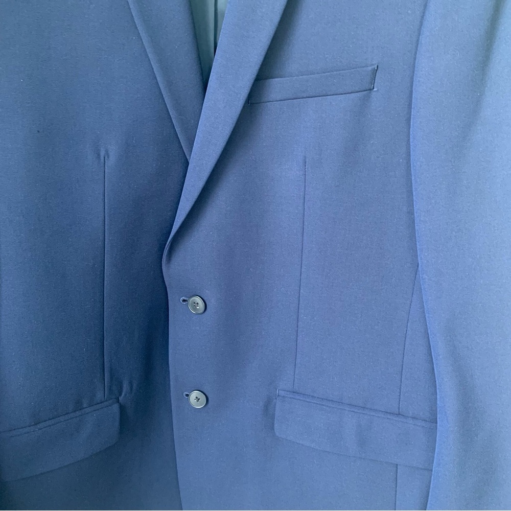 Van Heusen Flex (44L) Men’s Sport Coat - Blue - Picture 3 of 8